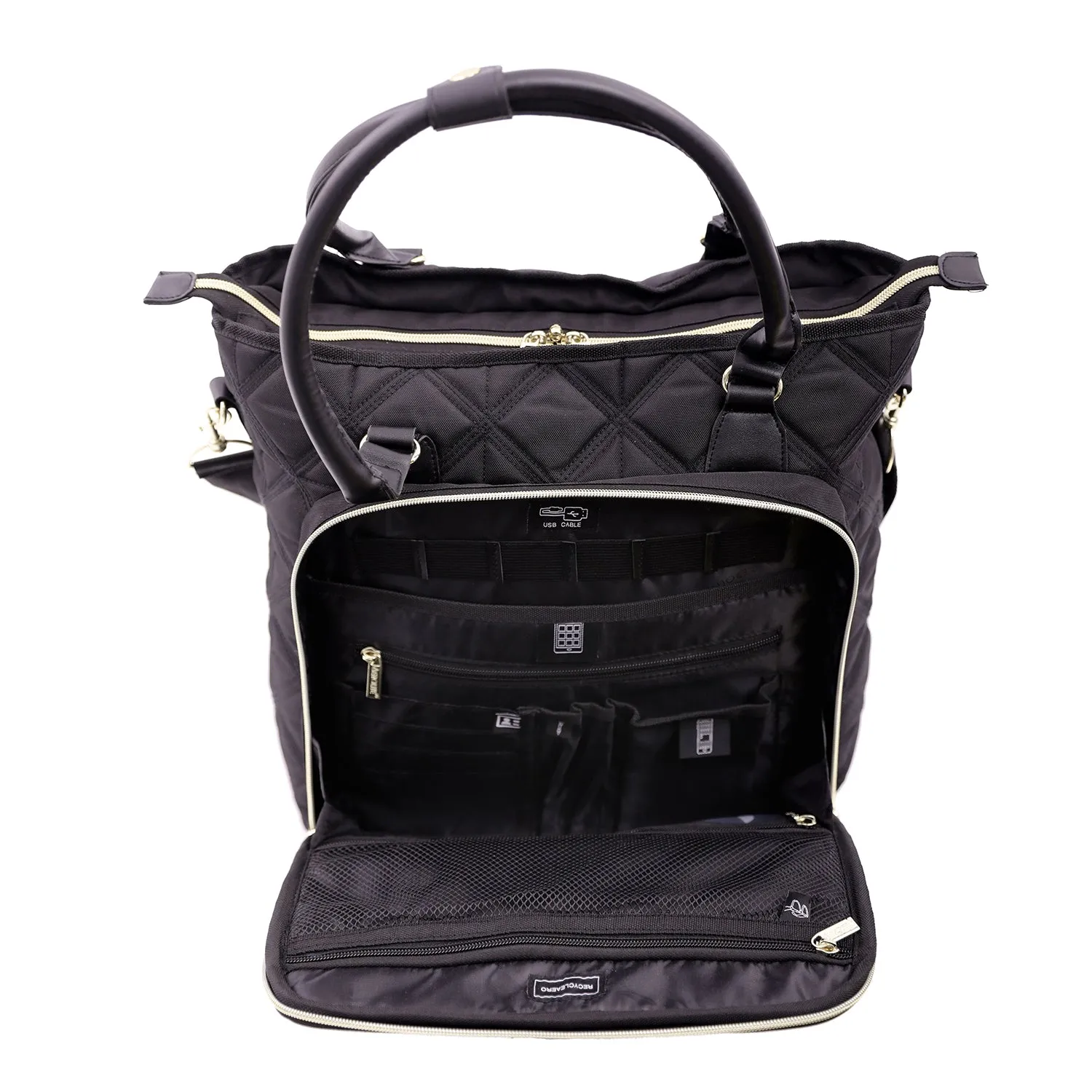 Aerolite 45x36x20cm Easyjet Maximum Super Premium Quality Eco Friendly Laptop Bag - Fits up to 16.5", Overnight Hand Cabin Luggage Shoulder Bag Quilted with 10 Year Warranty (Black)   Luggage Scale   TSA Lock