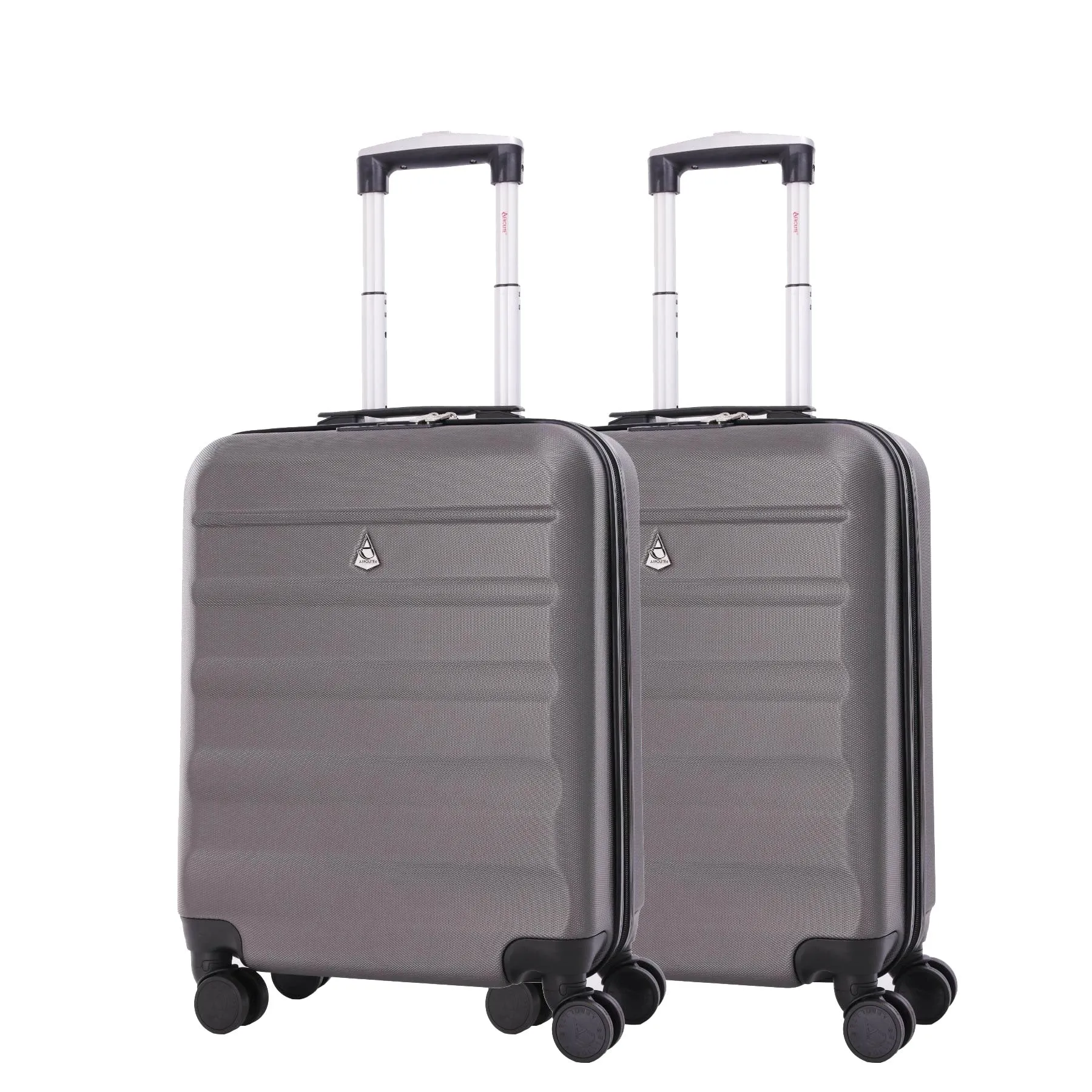 Aerolite (55x40x20cm) Ryanair Maximum Allowance (Priority) 40L Lightweight Hard Shell Carry On Cabin Suitcase with 4 Wheels - Also Approved for easyJet Plus, British Airways, Charcoal
