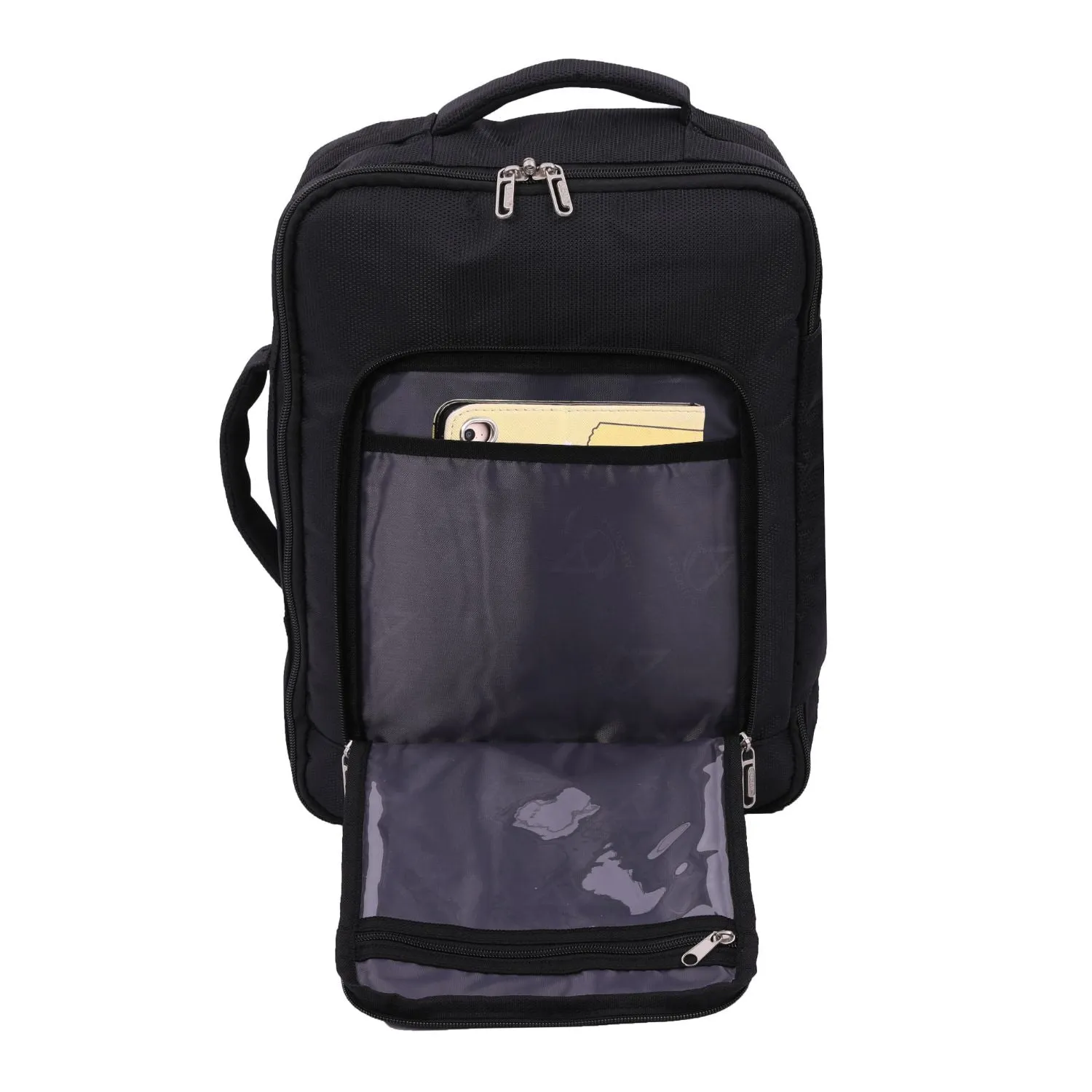 AEROLITE British Airways Max (40x30x15cm) New and Improved 2024, Max Size For BA, KLM, Air France, Approved For EasyJet, Virgin Atlantic Under Seat Flight Backpack, Black