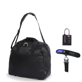 Aerolite Easyjet Maximum 2024 Holdall (45x36x20cm) Cabin Bag,  Digital Luggage Scales, and TSA Approved Three Dial Combination Lock