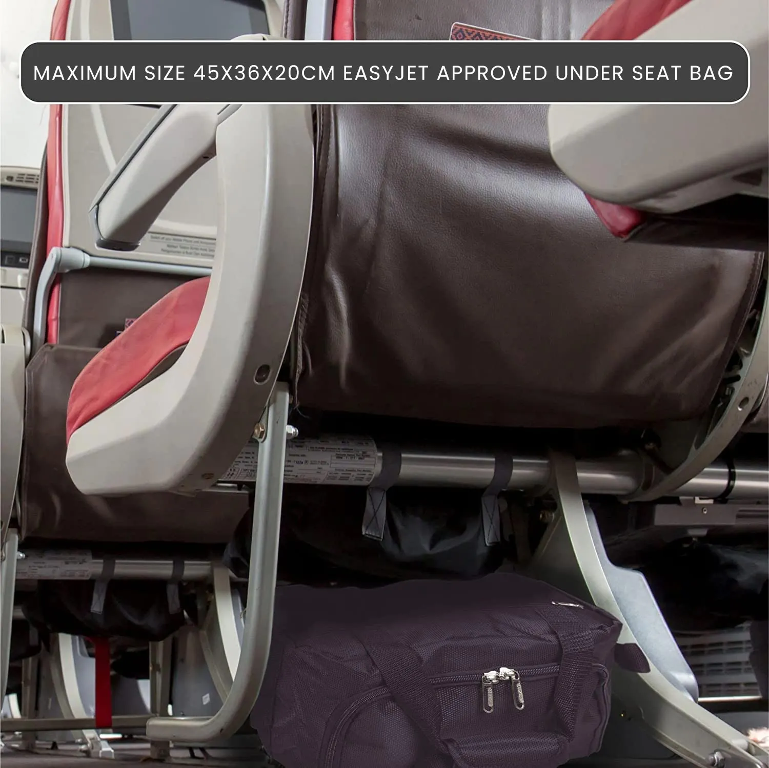 Aerolite Easyjet Maximum Size (45x36x20cm) Holdall New and Improved 2024 Cabin Luggage Under Seat Flight Bag
