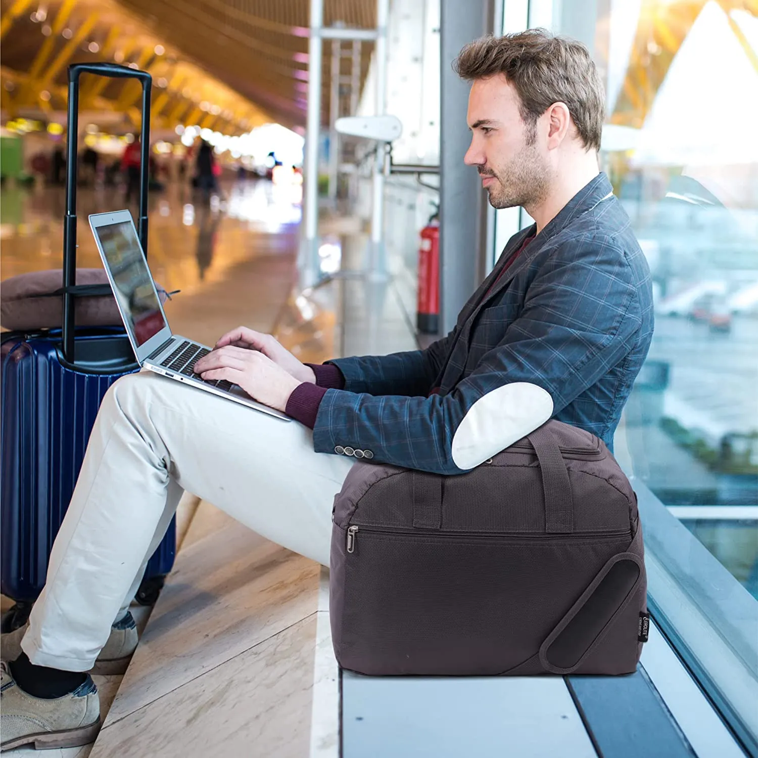 Aerolite Easyjet Maximum Size (45x36x20cm) Holdall New and Improved 2024 Cabin Luggage Under Seat Flight Bag