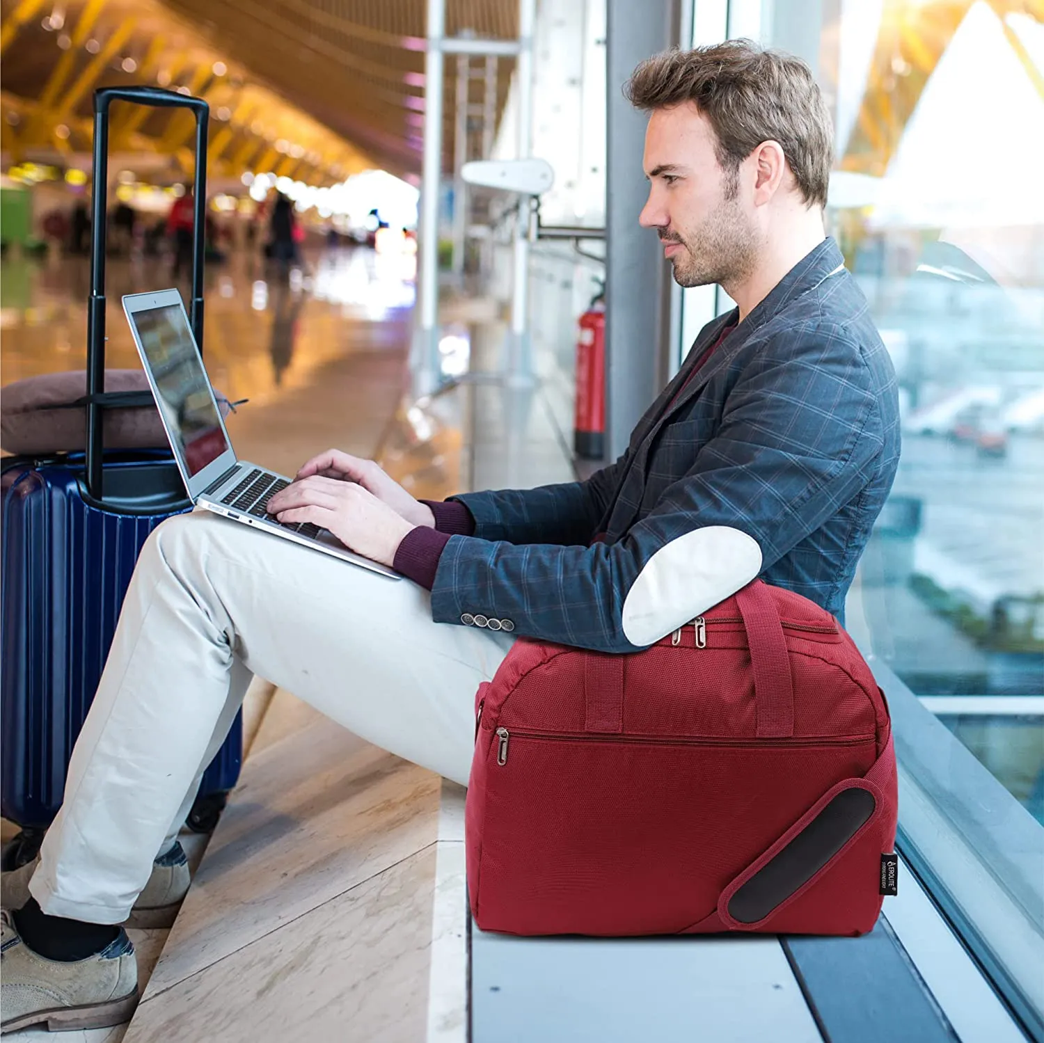 Aerolite Easyjet Maximum Size (45x36x20cm) Holdall New and Improved 2024 Cabin Luggage Under Seat Flight Bag