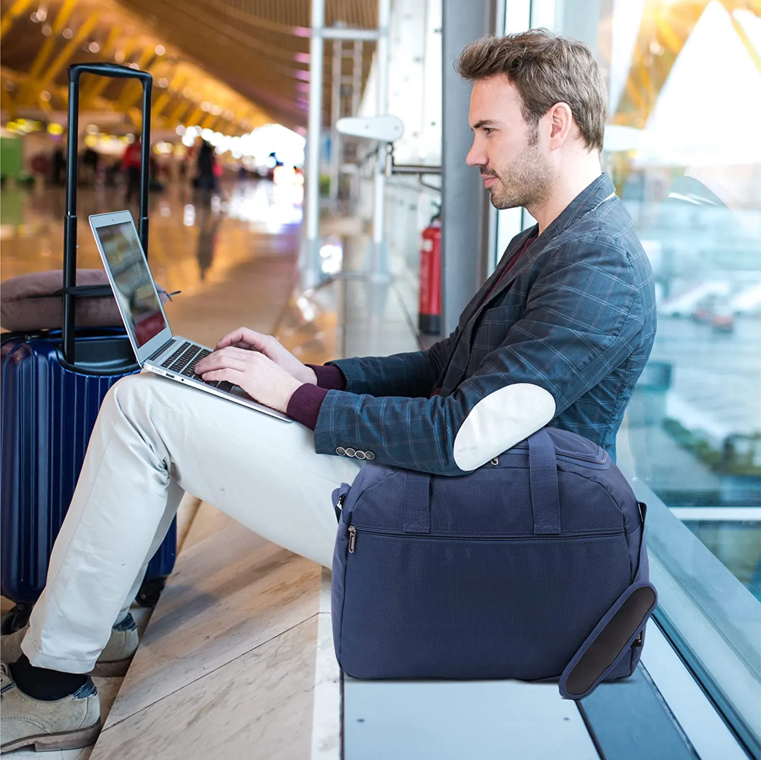 Aerolite Easyjet Maximum Size (45x36x20cm) Holdall New and Improved 2024 Cabin Luggage Under Seat Flight Bag