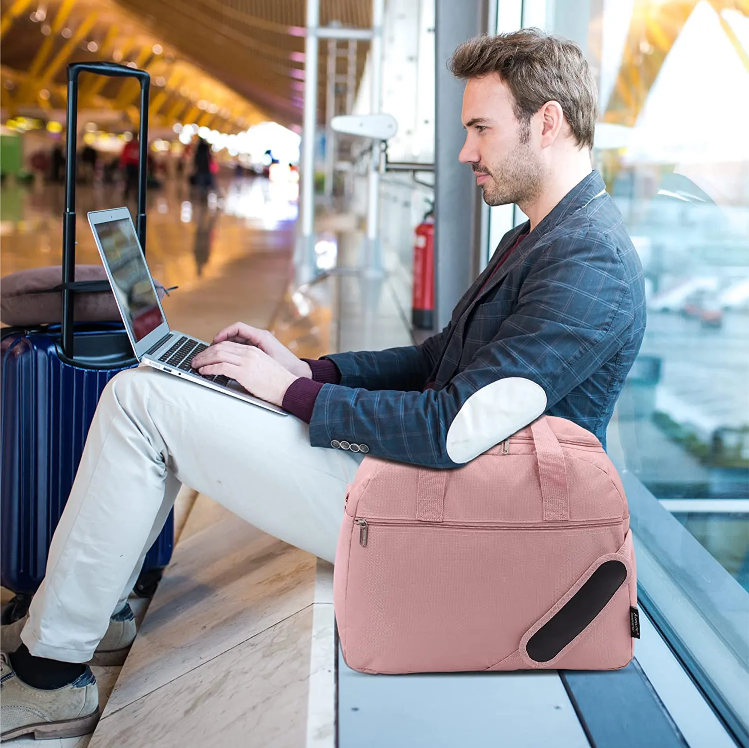 Aerolite Easyjet Maximum Size (45x36x20cm) Holdall New and Improved 2024 Cabin Luggage Under Seat Flight Bag