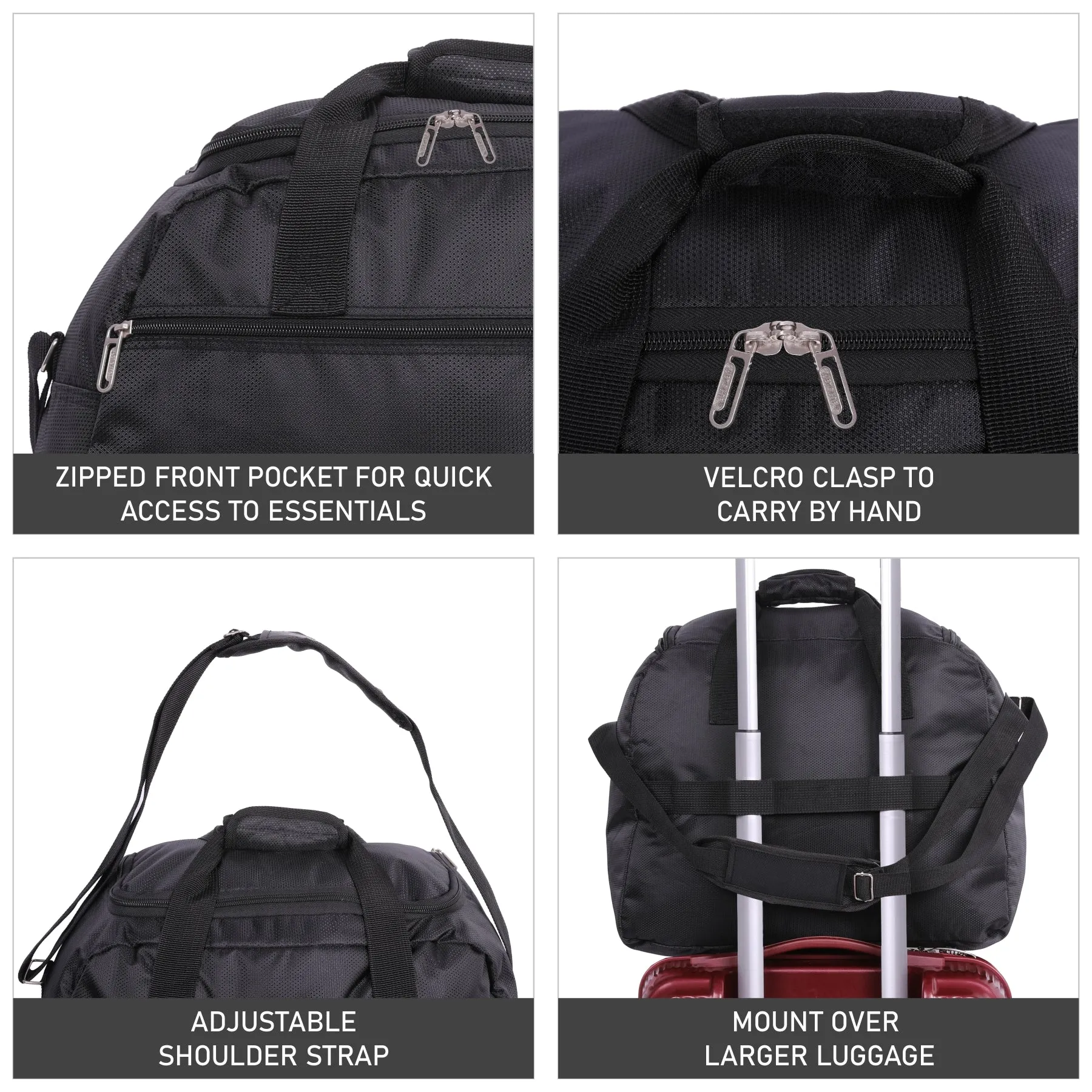 Aerolite Easyjet Ultimate Luggage Set, Large Cabin 56x45x25cm, Underseat Holdall 45x36x20cm, 29” Large Checked Suitcase, Luggage Scale and 2xTSA locks