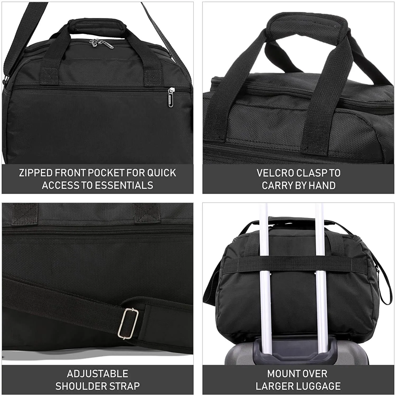 Aerolite Ryanair Maximum Holdall Cabin Underseat Bag (40x20x25cm) with Digital Luggage Scale, and TSA Approved Three Dial Combination Lock