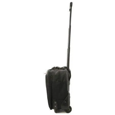 Aerolite Ryanair Priority Boarding, Easyjet Plus, BA, WizzPriority, Jet2 Approved Rolling Padded Laptop Case Bag 2 Wheels - Fits up to 15.6", Overnight Trolley Business Hand Cabin Luggage Case (Black)