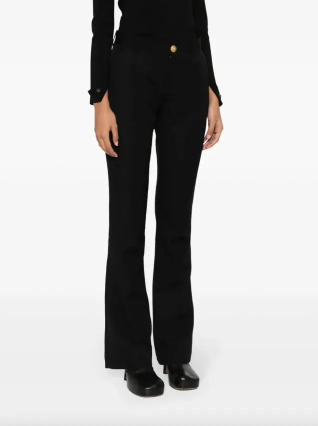 Balmain twill flared trousers