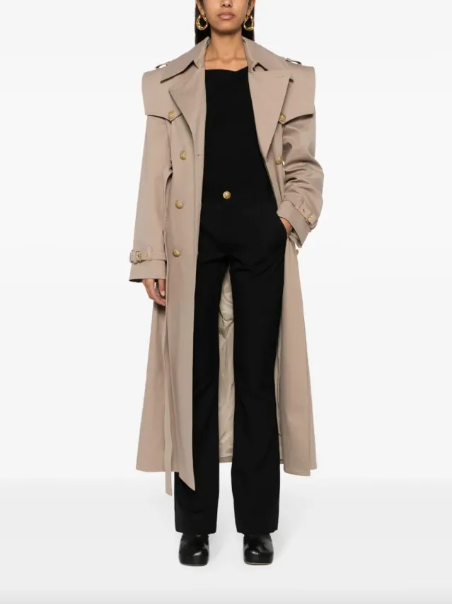 Balmain twill flared trousers
