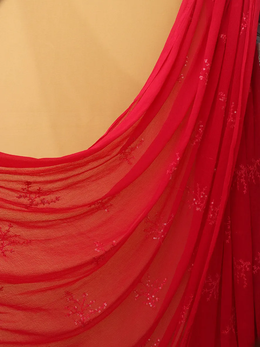 Blue Banarasi Silk Meenakari Suit With Pink Georgette Sequins Dupatta