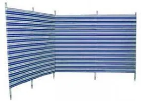 Blue Diamond 5 Pole Windbreak Blue Stripe