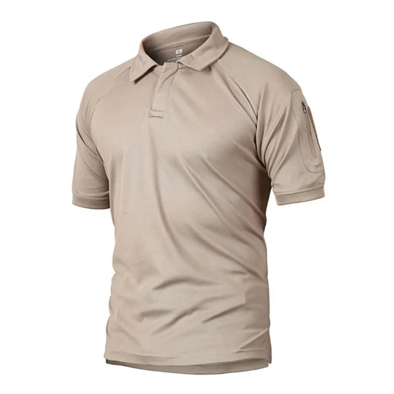 Camo Quick-drying Lapel Men's T-shirt