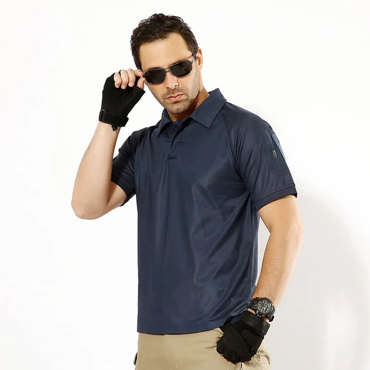 Camo Quick-drying Lapel Men's T-shirt