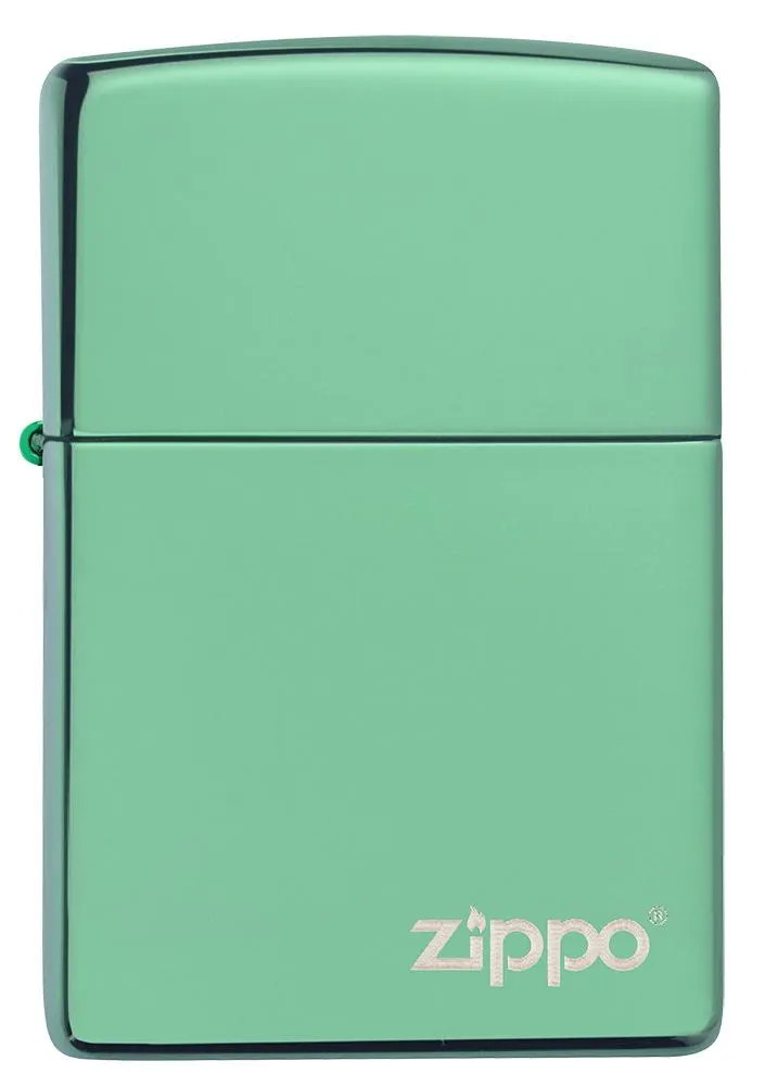 Classic High Polish Green Zippo Logo