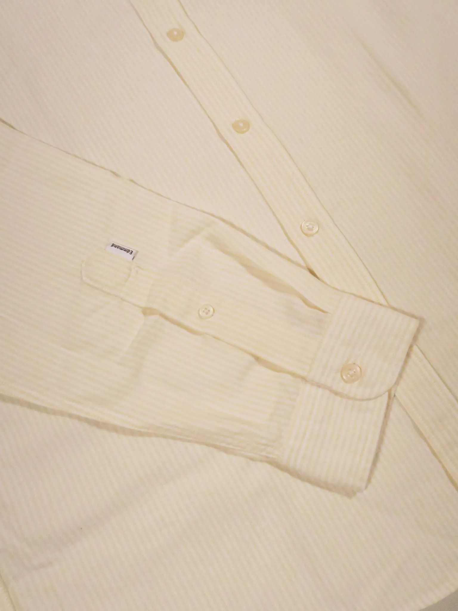 Edmmond Studios BD Striped Duck Shirt in Light Yellow