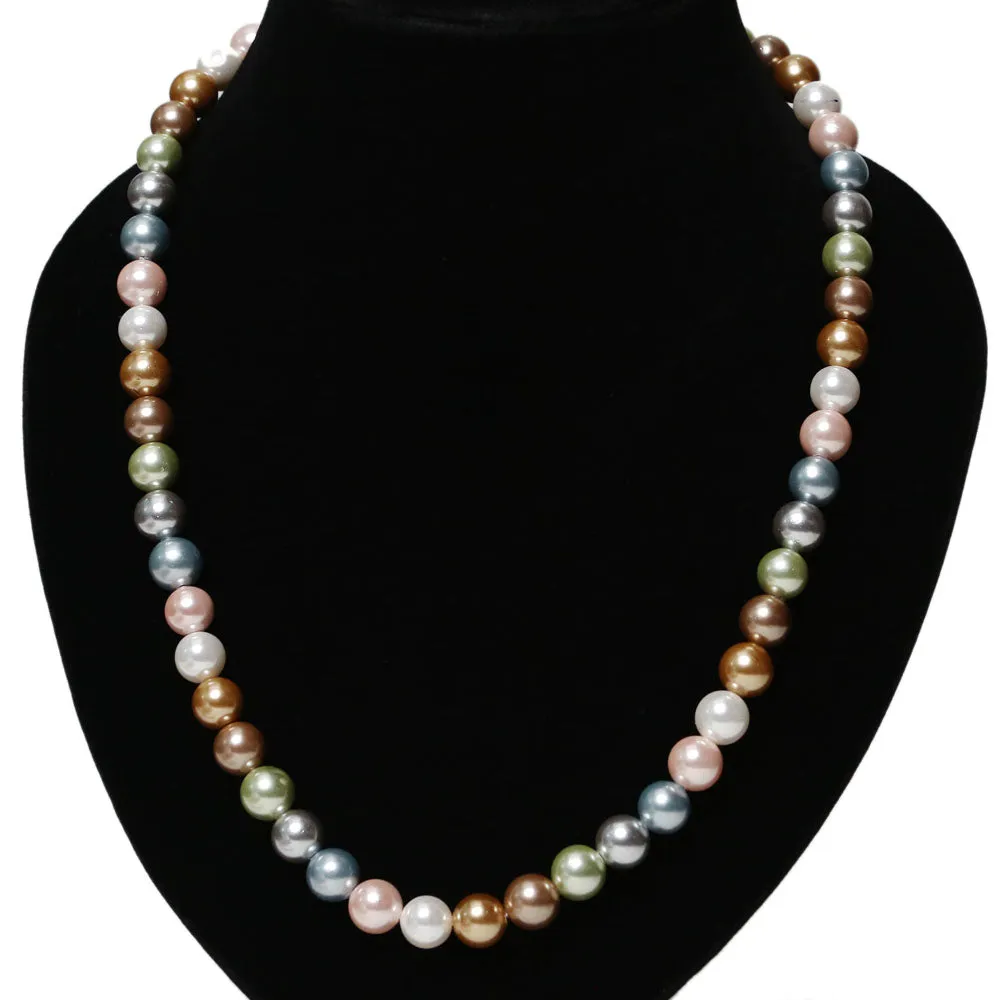 Imeora Multicolor 10mm Shell Pearl Necklace