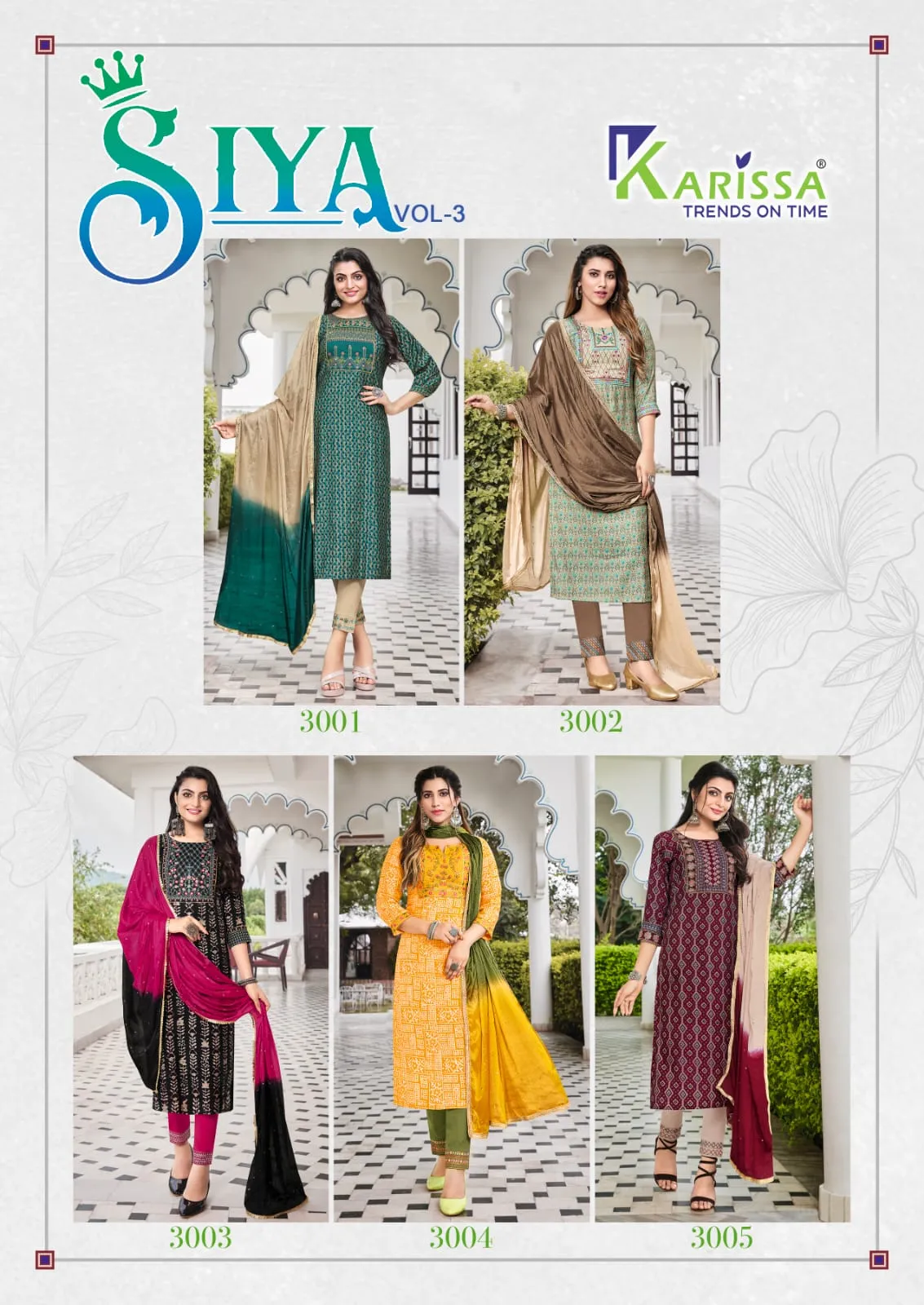 KARISSA SIYA VOL 3 PRINT KURTI WITH BOTOM AND DUPATTA