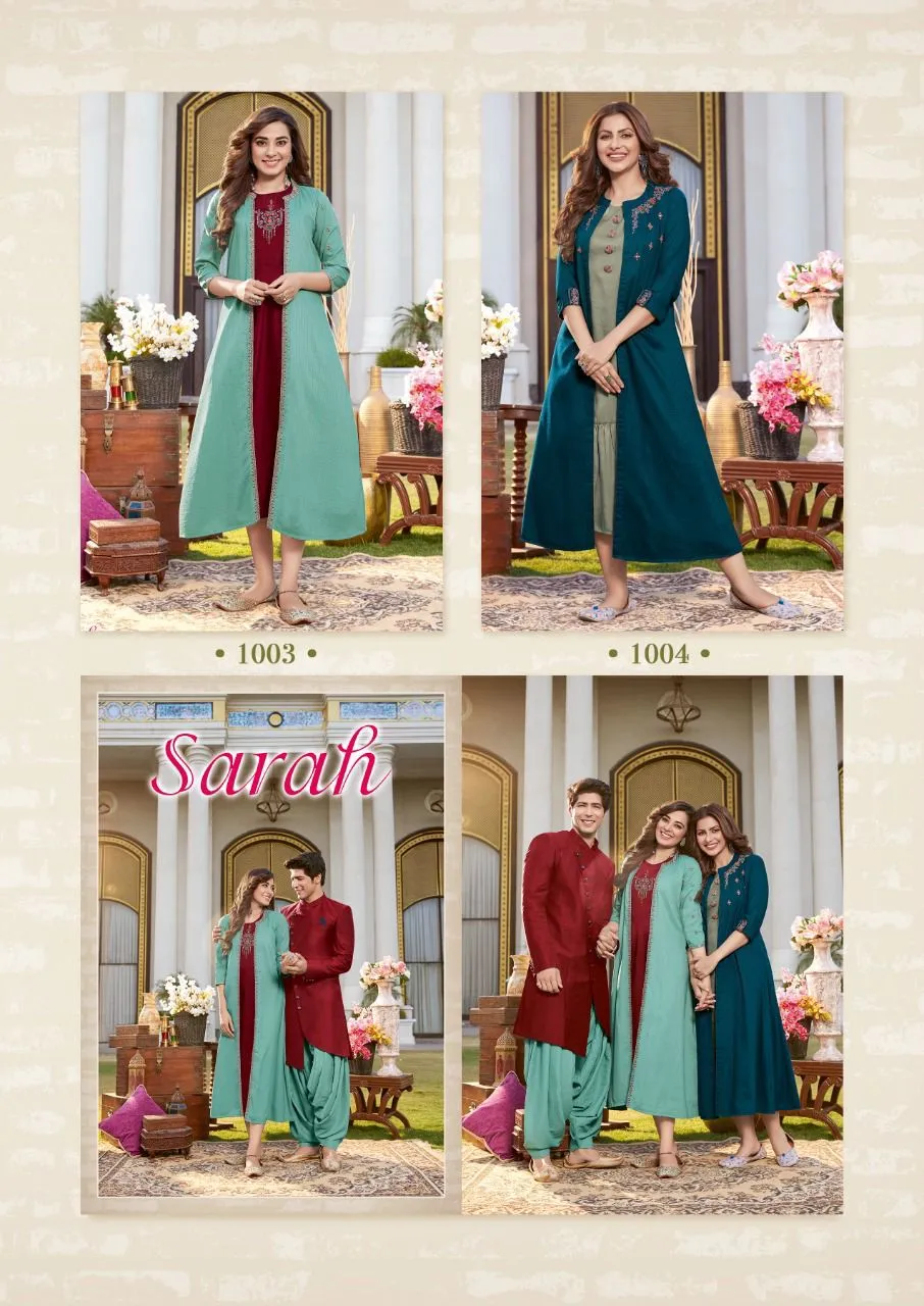 Koodee Sarah Catalog Chinon With Inner Anarkali kurtis