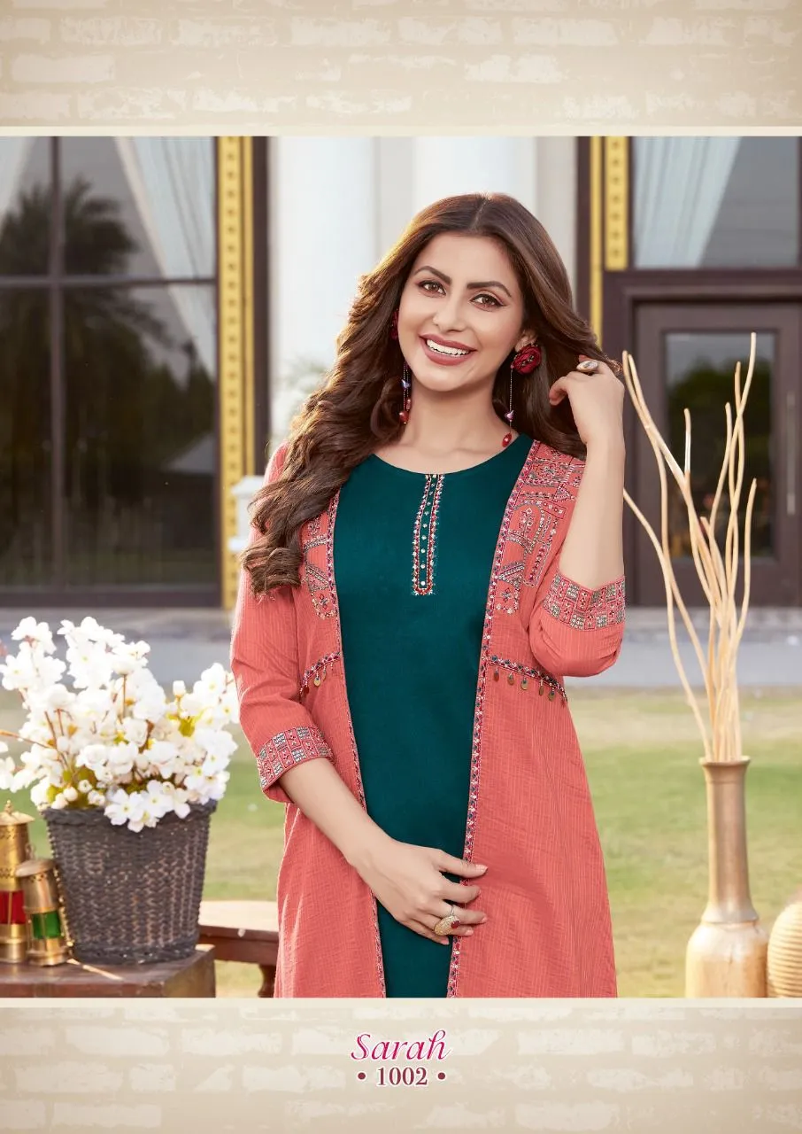 Koodee Sarah Catalog Chinon With Inner Anarkali kurtis