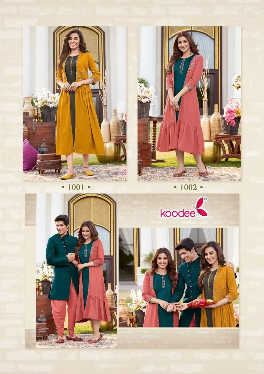 Koodee Sarah Catalog Chinon With Inner Anarkali kurtis