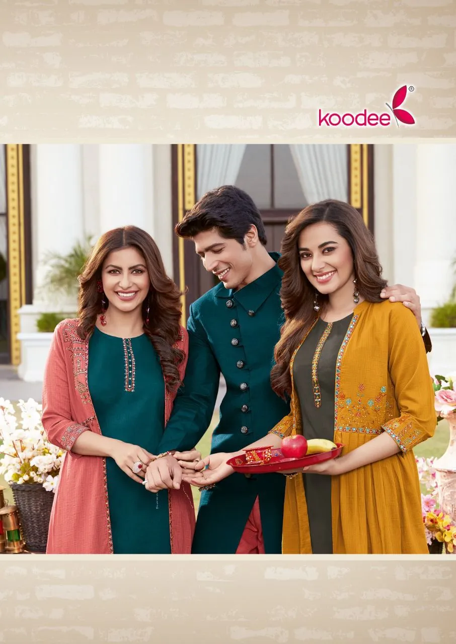 Koodee Sarah Catalog Chinon With Inner Anarkali kurtis