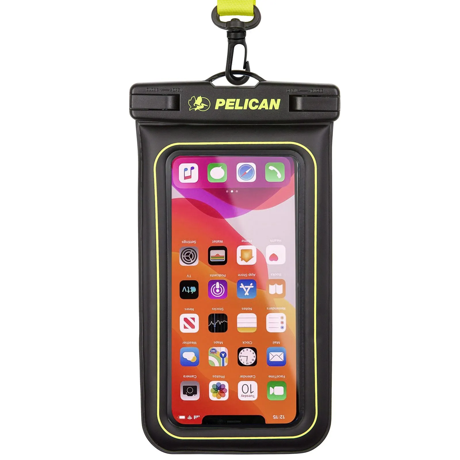 Marine Waterproof Floating Pouch - Black Lime
