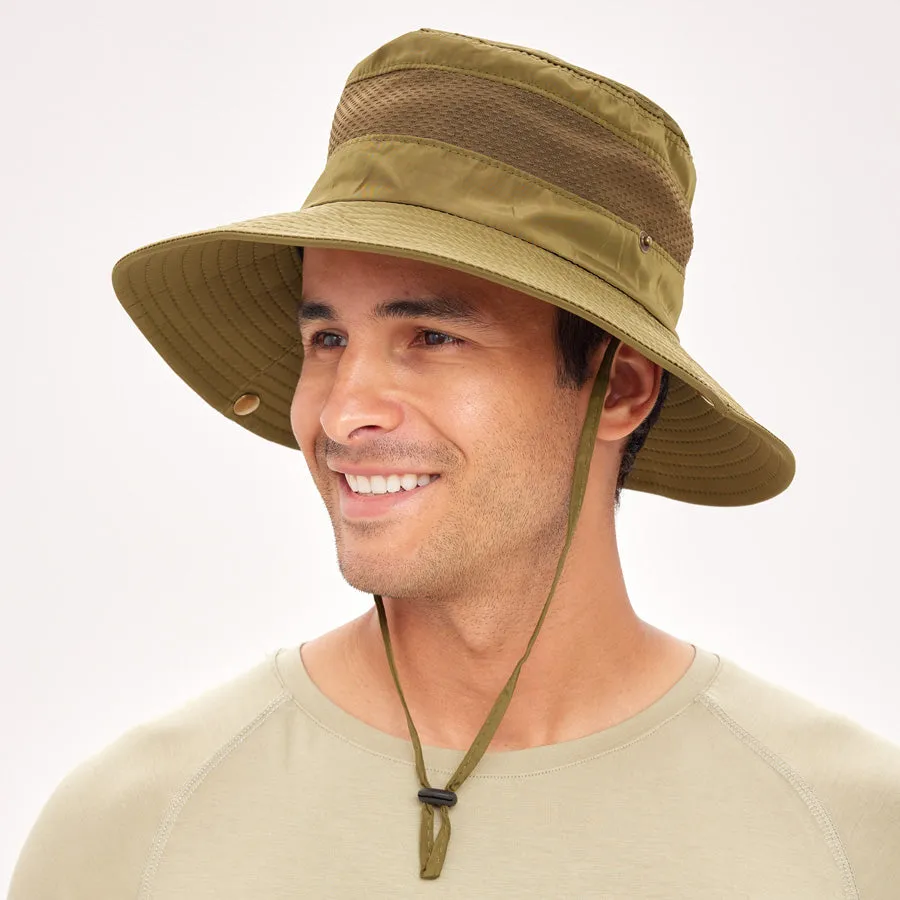 Mens UV Protection Foldable Sun Hat