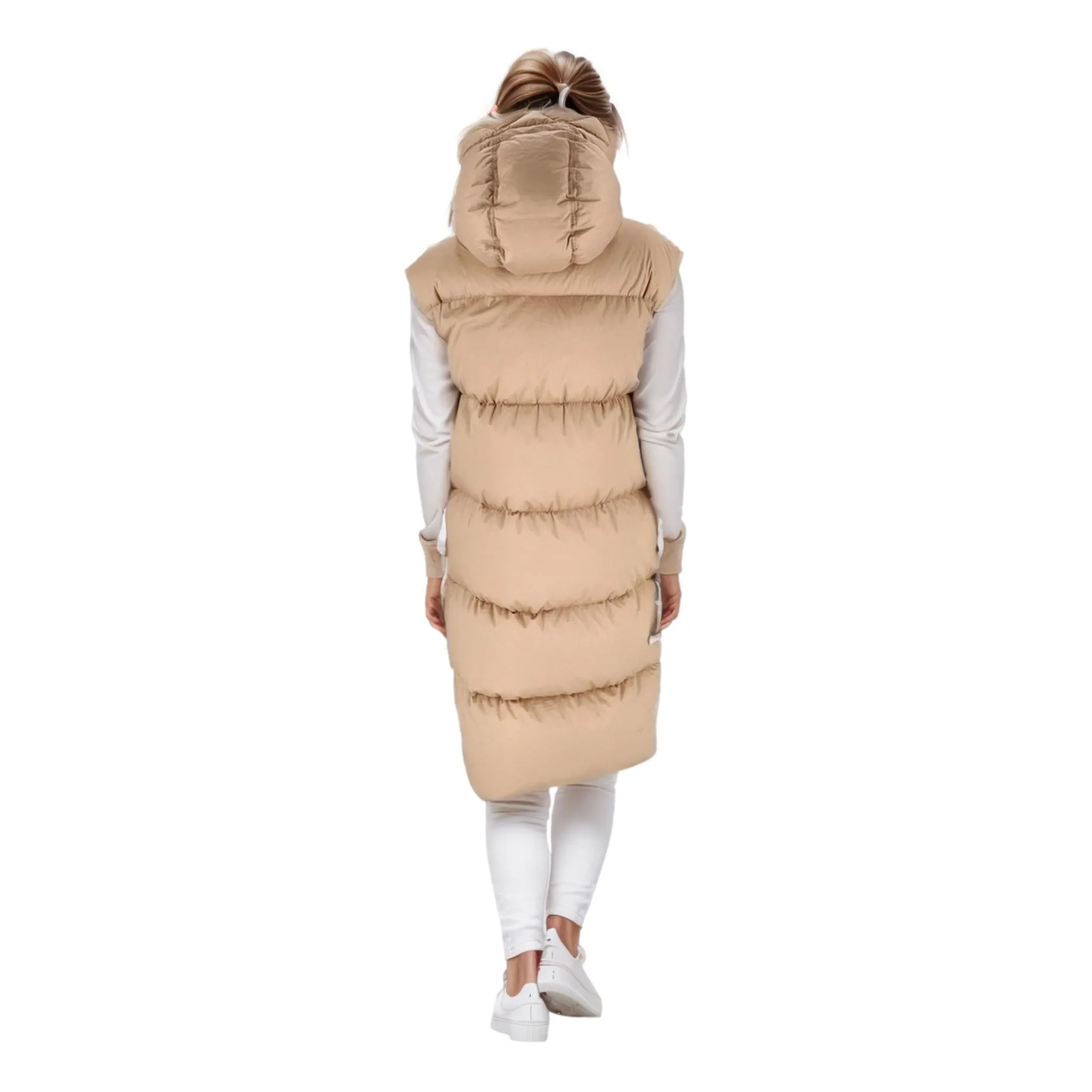 Moncler Padded Goose Down Long Gilet. Size 00