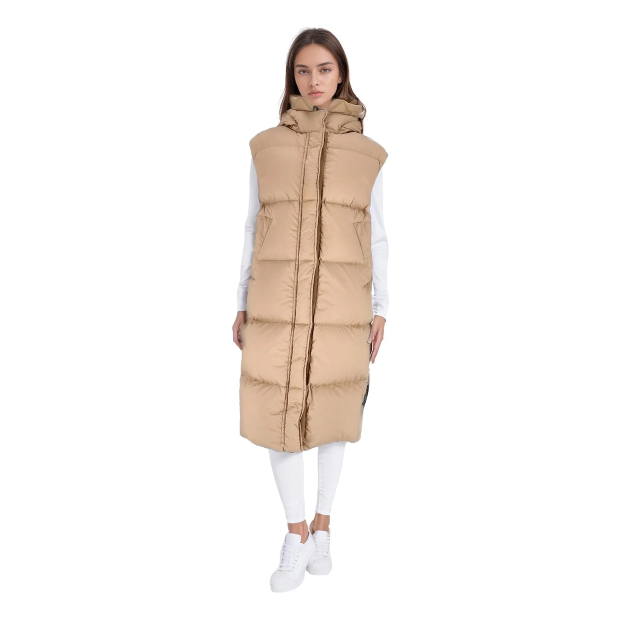 Moncler Padded Goose Down Long Gilet. Size 00