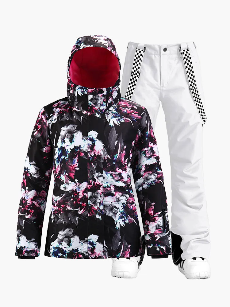New winter snow suit single and double board outdoor mountaineering waterproof thick warm breathable ski suit women suit