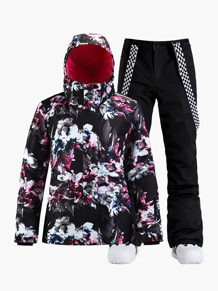 New winter snow suit single and double board outdoor mountaineering waterproof thick warm breathable ski suit women suit