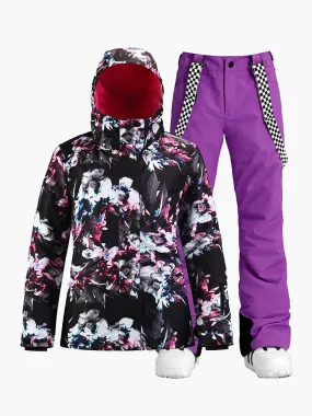 New winter snow suit single and double board outdoor mountaineering waterproof thick warm breathable ski suit women suit