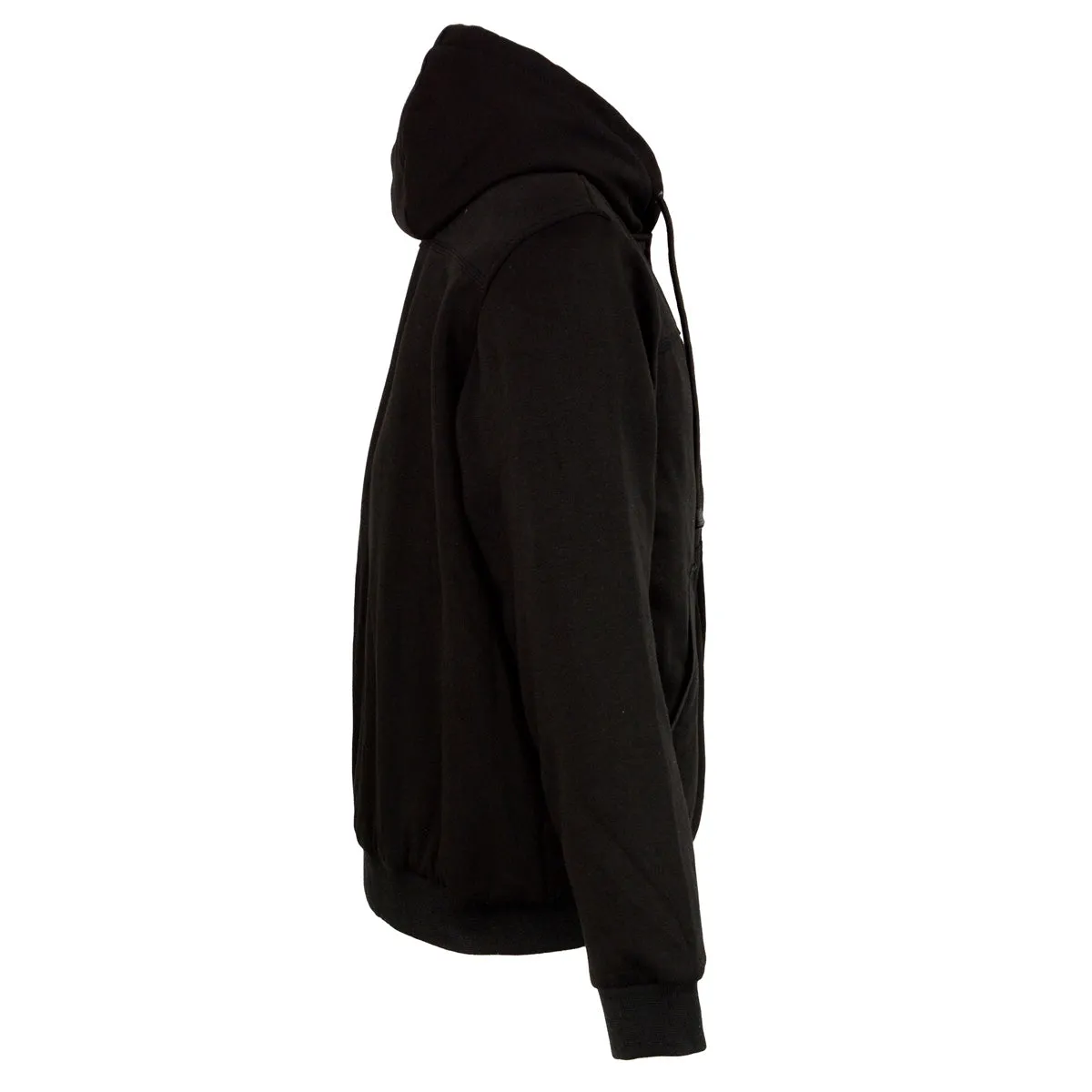 Nexgen Heat NXM1713SET Men's Fiery Heated Hoodie- Black Zipper Front Sweatshirt Jacket for Winter w/Battery Pack
