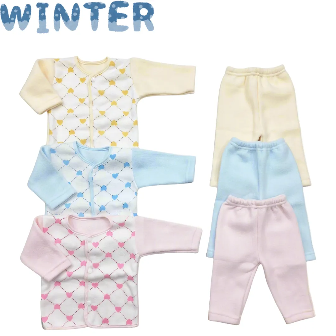 Pack of 3 Newborn Night Suits - Hearts & Lining