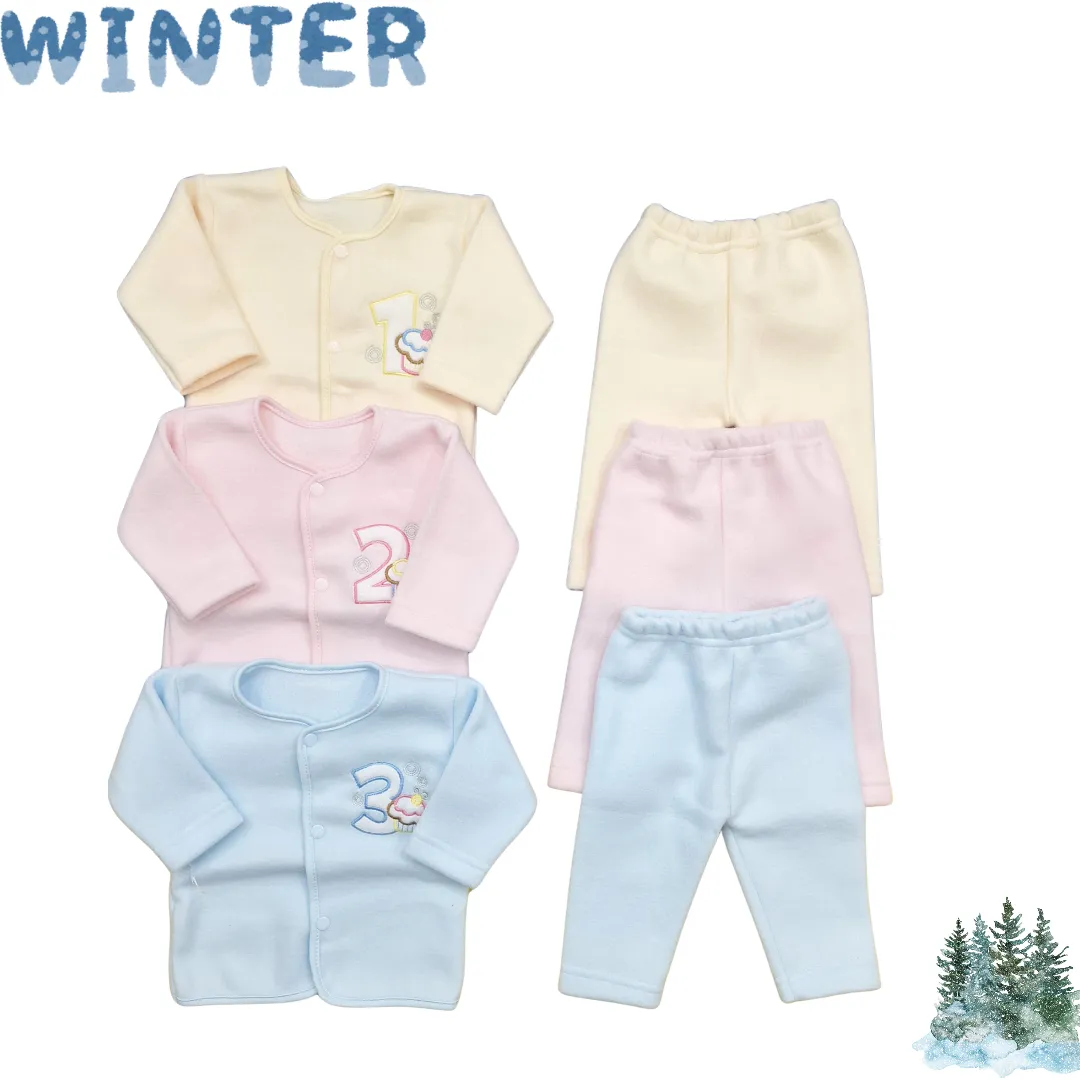 Pack of 3 Newborn Night Suits - Numbers