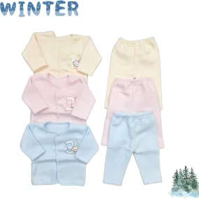 Pack of 3 Newborn Night Suits - Numbers Pack of 3 Newborn Night Suits - Numbers