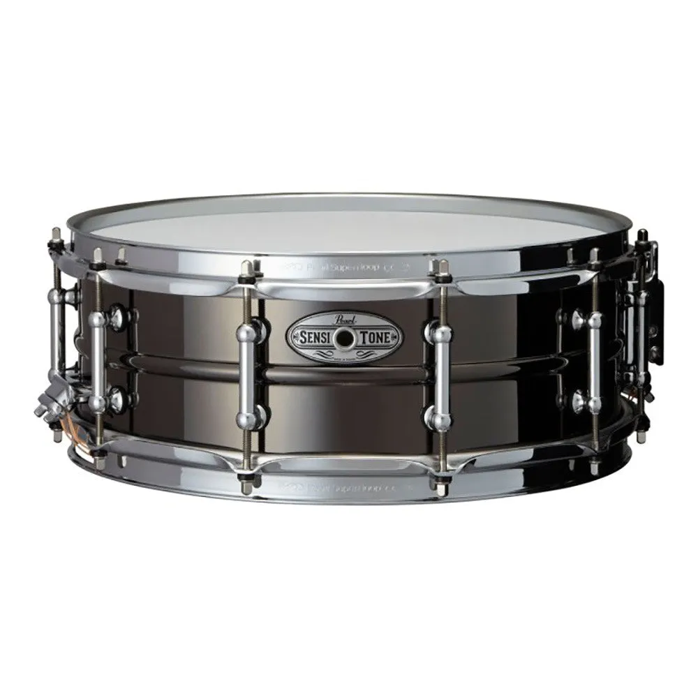 Pearl 6.5x14" Sensitone Snare - Beaded Brass - Black Nickel Plated