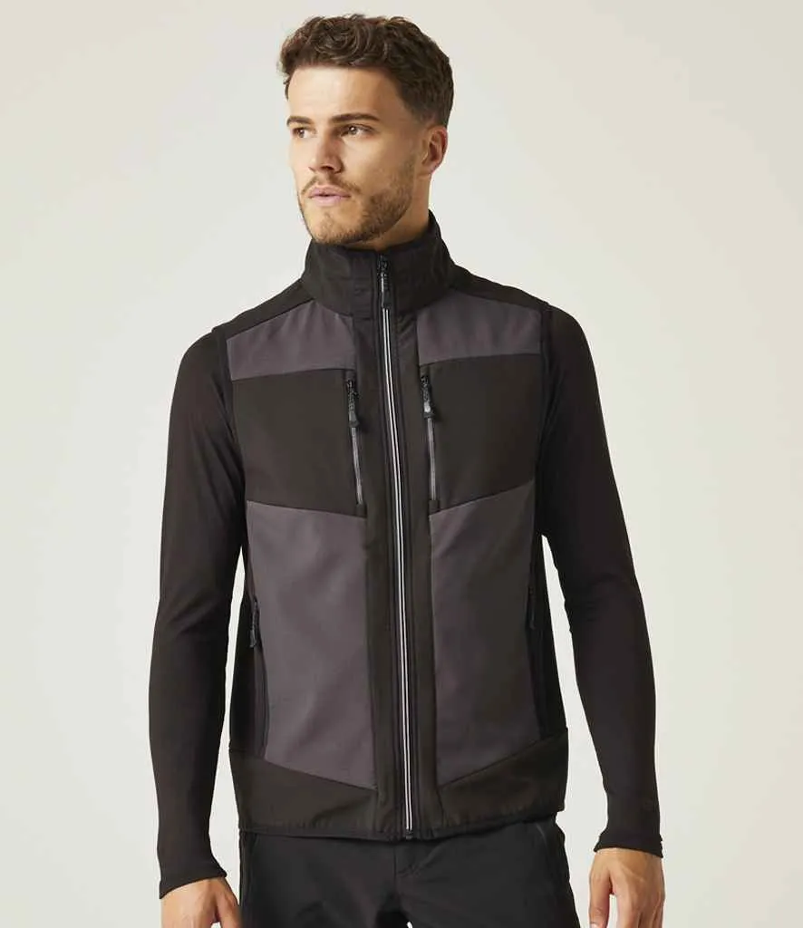 Regatta E-Volve Unisex Two Layer Soft Shell Bodywarmer | Ash/Black
