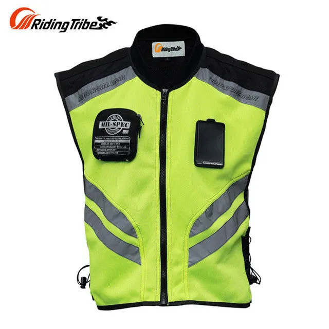 Riding Tribe Men Motorcycle Jackets Summer Racing Vest Jaqueta Racing Protective Body Vest Desgin Reflecting Strip Safety
