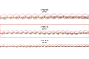 SP2044B 6mm Light Pink Round Shell Pearl Beads