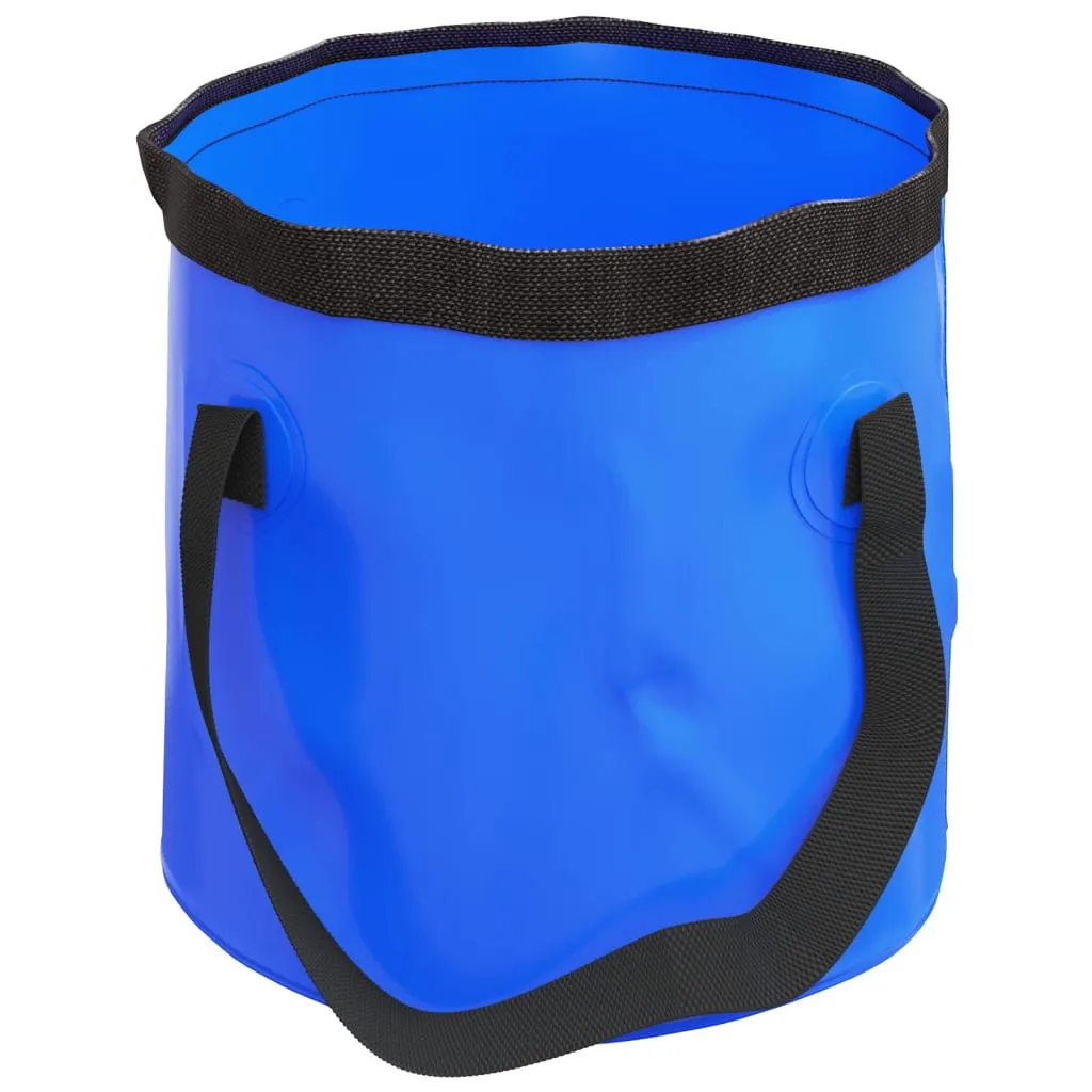 vidaXL Folding Buckets 2 pcs Blue 30 L PVC