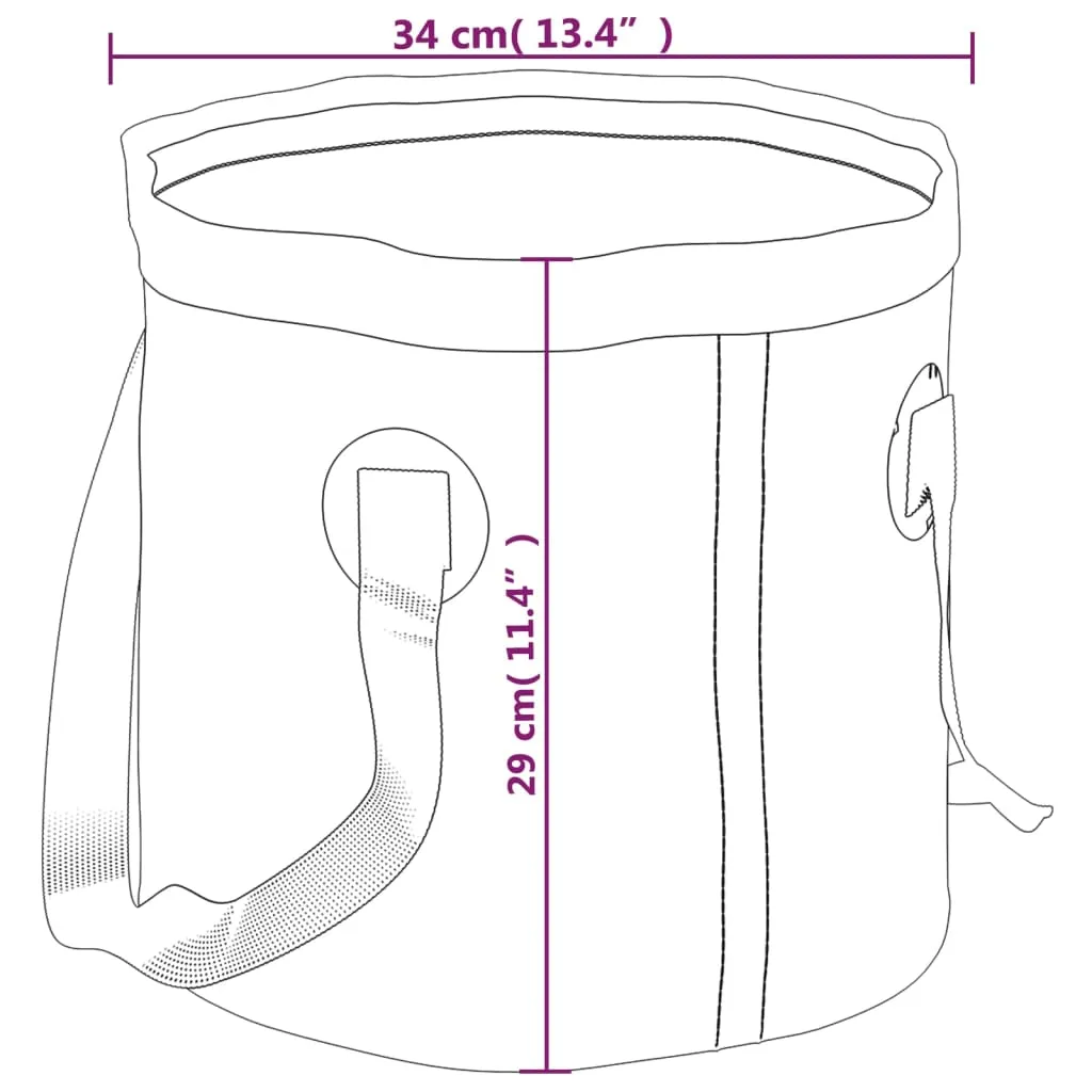 vidaXL Folding Buckets 2 pcs Blue 30 L PVC