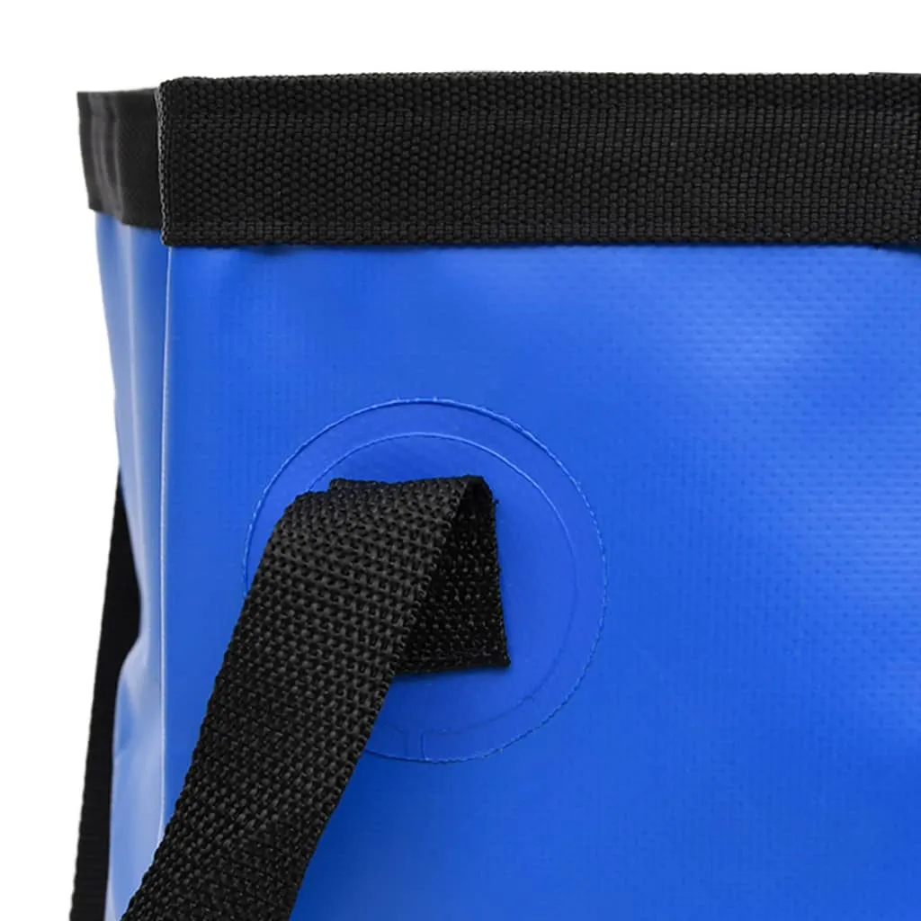vidaXL Folding Buckets 2 pcs Blue 30 L PVC