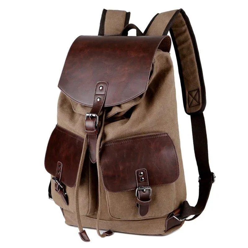 Vintage Canvas Backpack Purse Travel for Men