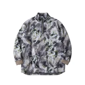 White Mountaineering Floral Half Zip Pullover Beige