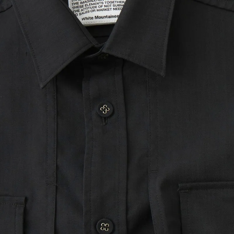 White Mountaineering Woven Solotex Wide Sleeve Shirt Black