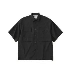 White Mountaineering Woven Solotex Wide Sleeve Shirt Black