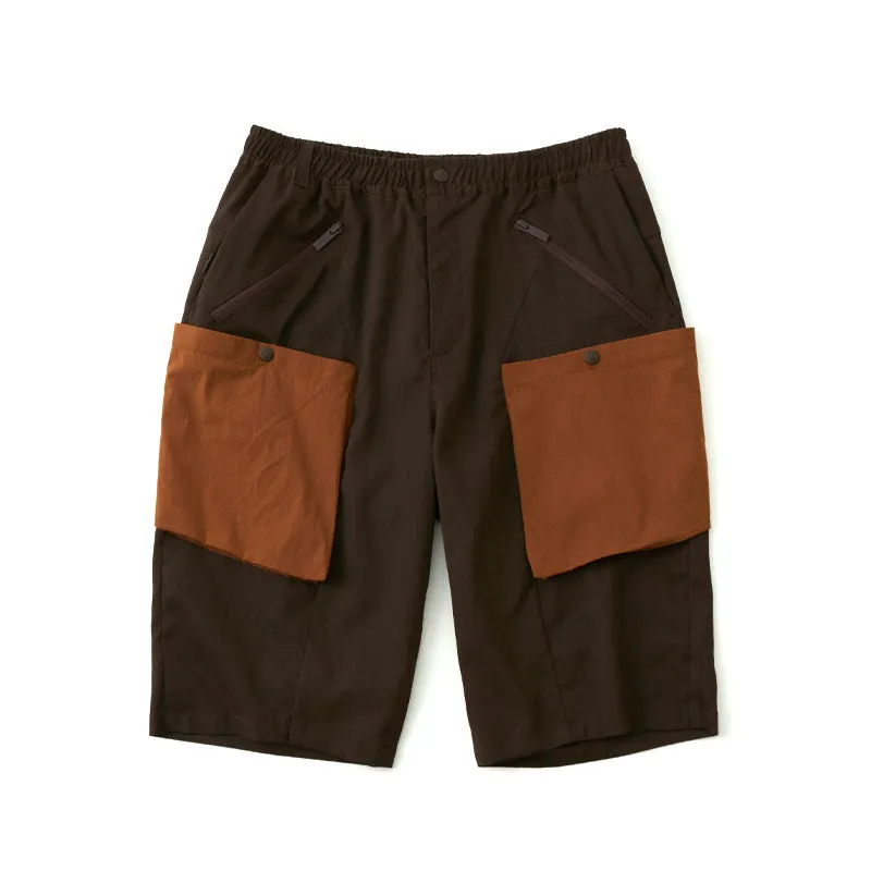 White Mountaineering Woven Stretch Cargo Short Pants Brown